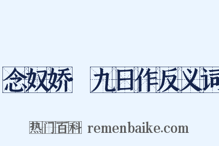 念奴娇·九日作反义词是什么意思的图片